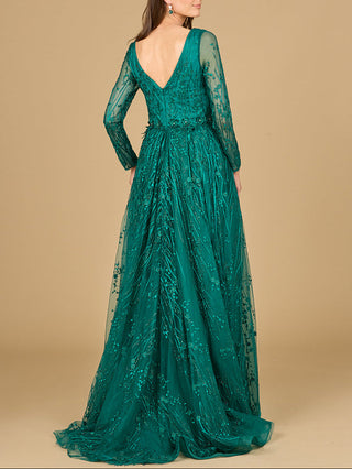 Elegant Overskirt Dress with Long Sleeves - Glamourous Grace