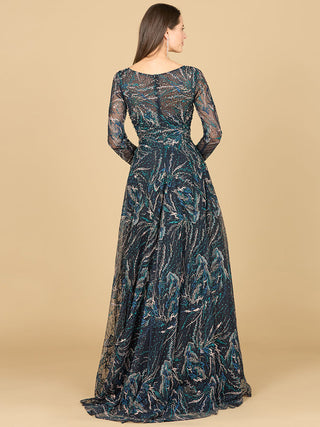 Lace Gown With Long Sleeves - Glamourous Grace