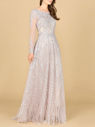 Long Sleeve High Neck Gown | 29154 - Glamourous Grace