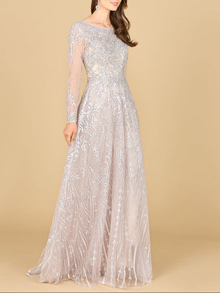 Long Sleeve High Neck Gown | 29154 - Glamourous Grace