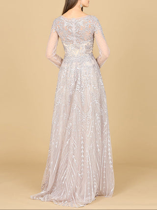 Long Sleeve High Neck Gown | 29154 - Glamourous Grace