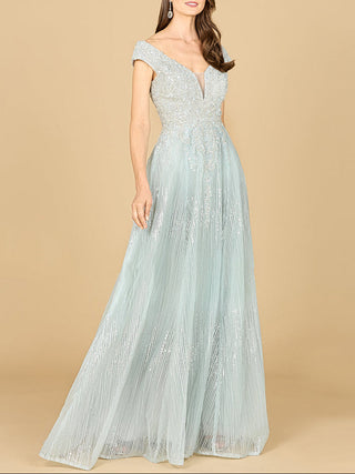 Cap Sleeve Lace Ballgown - Glamourous Grace