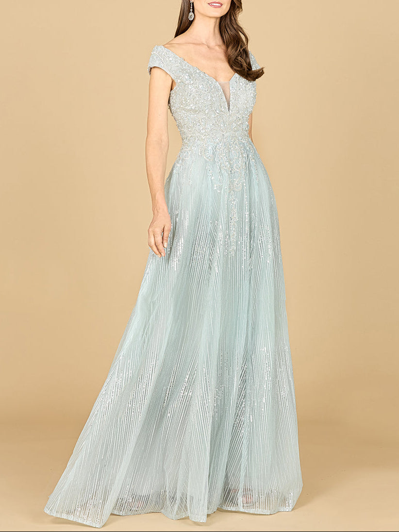 Cap Sleeve Lace Ballgown - Glamourous Grace