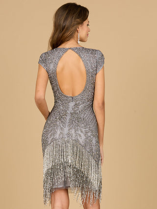 Beaded Fringe Short Cocktail Dress - Glamourous Grace