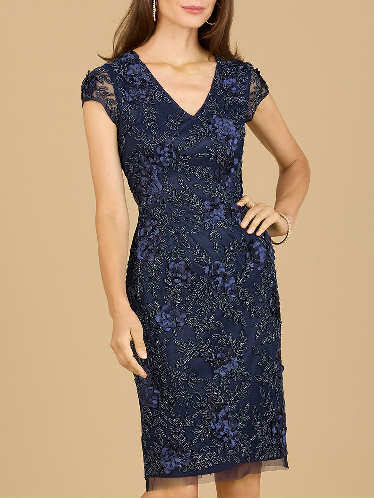 Cap Sleeve Embellished Dress - Glamourous Grace