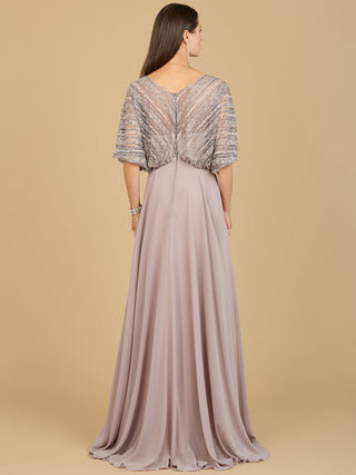 Chiffon A-line Long Gown - Glamourous Grace