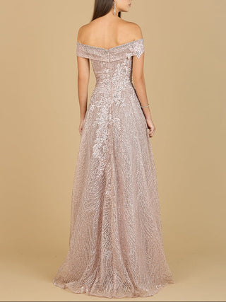 Off Shoulder Embroidered Ballgown - Glamourous Grace