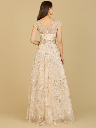 Lace Embellished A-Line Dress - Glamourous Grace