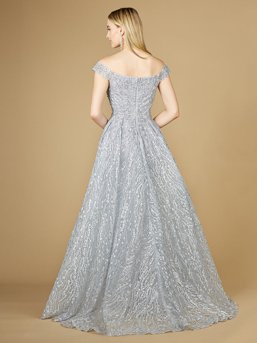 Off Shoulder Overskirt Gown - Glamourous Grace