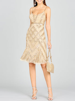 Beaded Midi Dress - Glamourous Grace