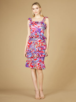 High Neck Printed Midi Dress - OUTLET - Glamourous Grace