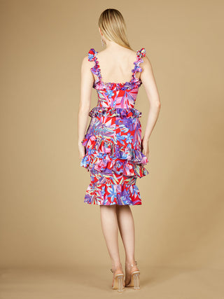 High Neck Printed Midi Dress - OUTLET - Glamourous Grace