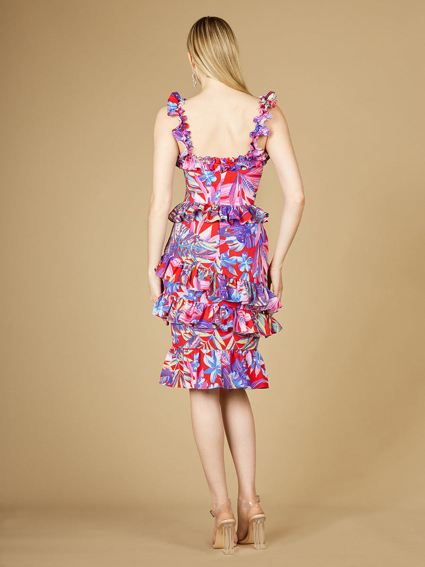 High Neck Printed Midi Dress - OUTLET - Glamourous Grace