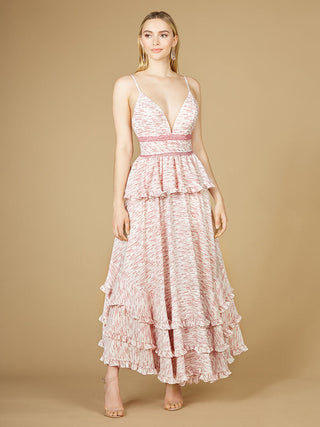 Plunging V-Neck Print Dress OUTLET - Glamourous Grace