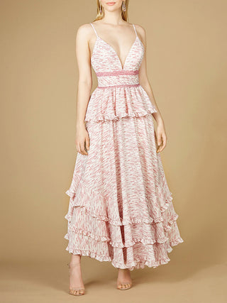Plunging V-Neck Print Dress OUTLET - Glamourous Grace