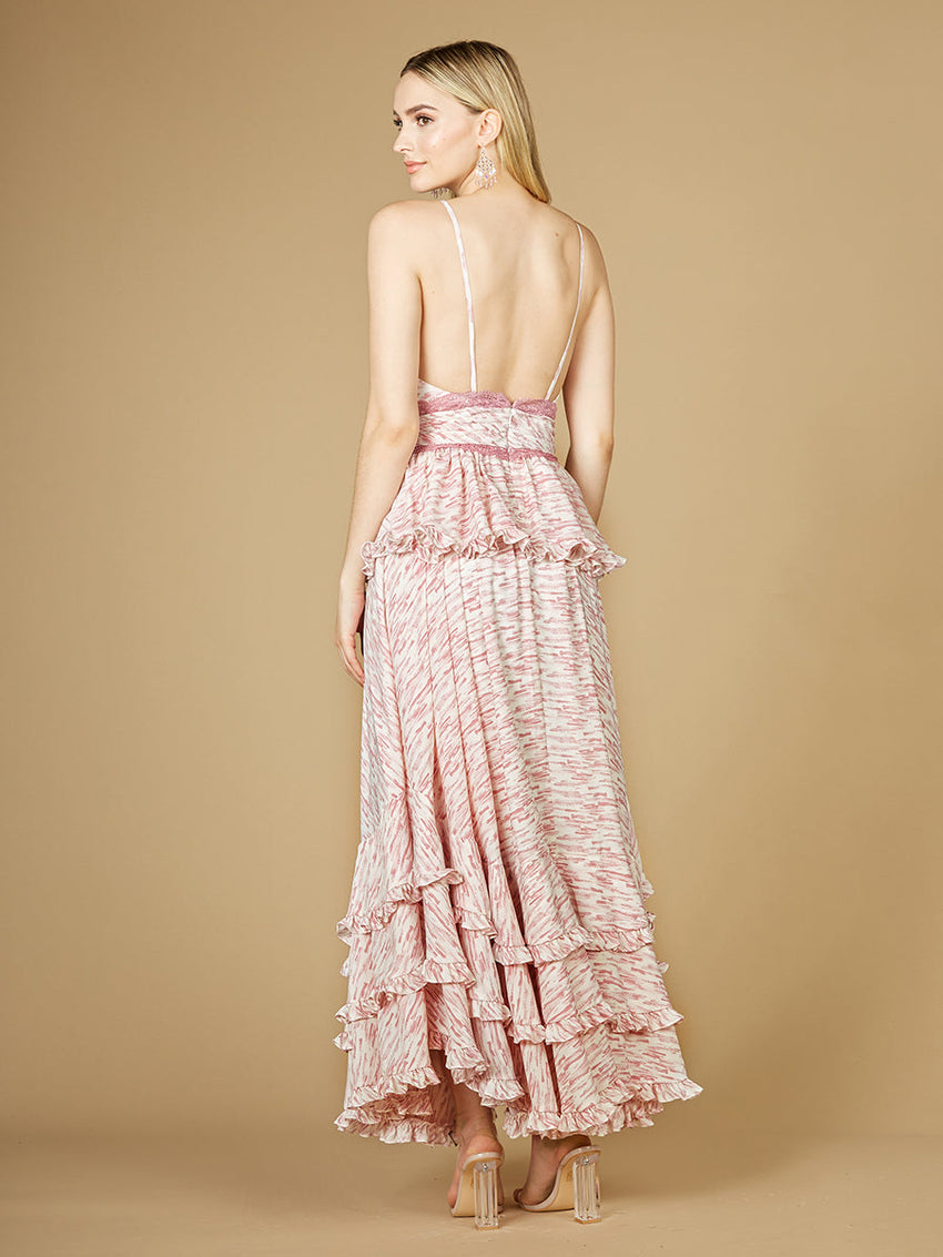 Plunging V-Neck Print Dress OUTLET - Glamourous Grace
