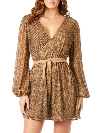 Long Sleeve Cocktail Wrap Dress - OUTLET - Glamourous Grace