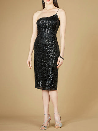 One Shoulder Midi Cocktail Dress - OUTLET - Glamourous Grace