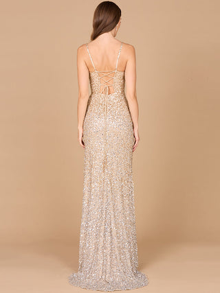 Beaded V Neck Dress with Slit | 29310 - Glamourous Grace
