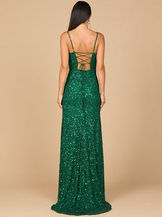 Beaded V Neck Dress with Slit | 29310 - Glamourous Grace