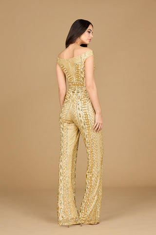 Beaded Off Shoulder Jumpsuit - Glamourous Grace