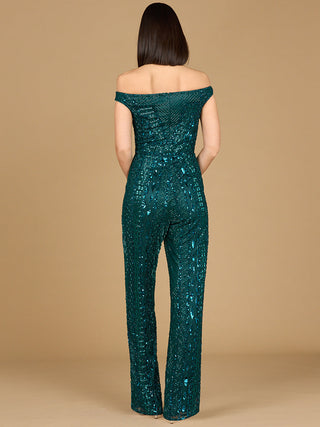 Beaded Off Shoulder Jumpsuit - Glamourous Grace