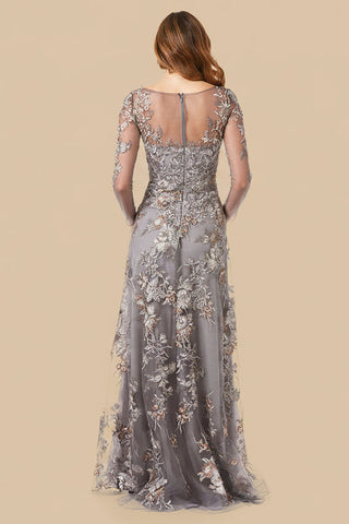 Long Sleeve Modest Lace Gown - Glamourous Grace