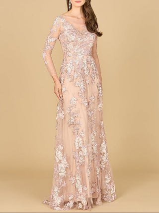 Long Sleeve Modest Lace Gown - Glamourous Grace
