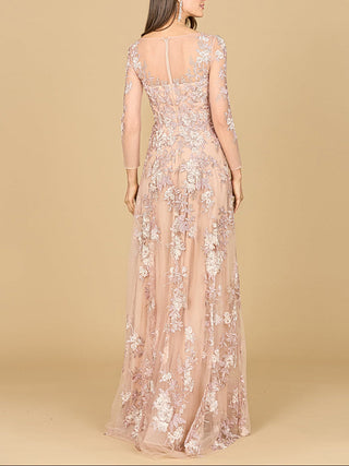 Long Sleeve Modest Lace Gown - Glamourous Grace