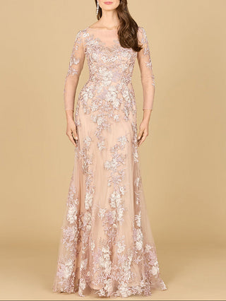 Long Sleeve Modest Lace Gown - Glamourous Grace