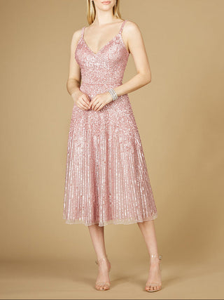Flowing, Sequin Midi Dress - Glamourous Grace