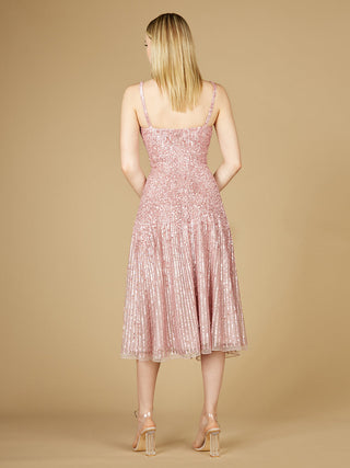Flowing, Sequin Midi Dress - Glamourous Grace