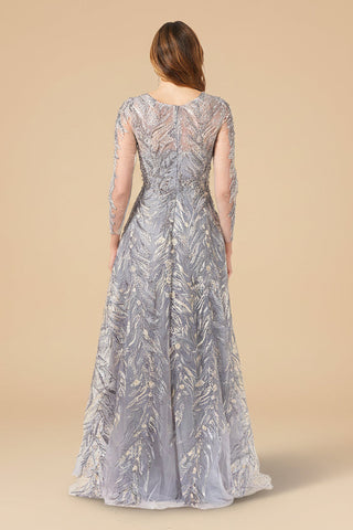 High Neck, Long Sleeve Ball Gown - Glamourous Grace