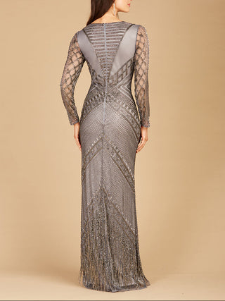 Long Sleeve Fringe Dress - Glamourous Grace