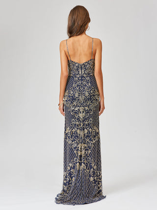Beaded Tank Dress with Slit  - OUTLET - Glamourous Grace