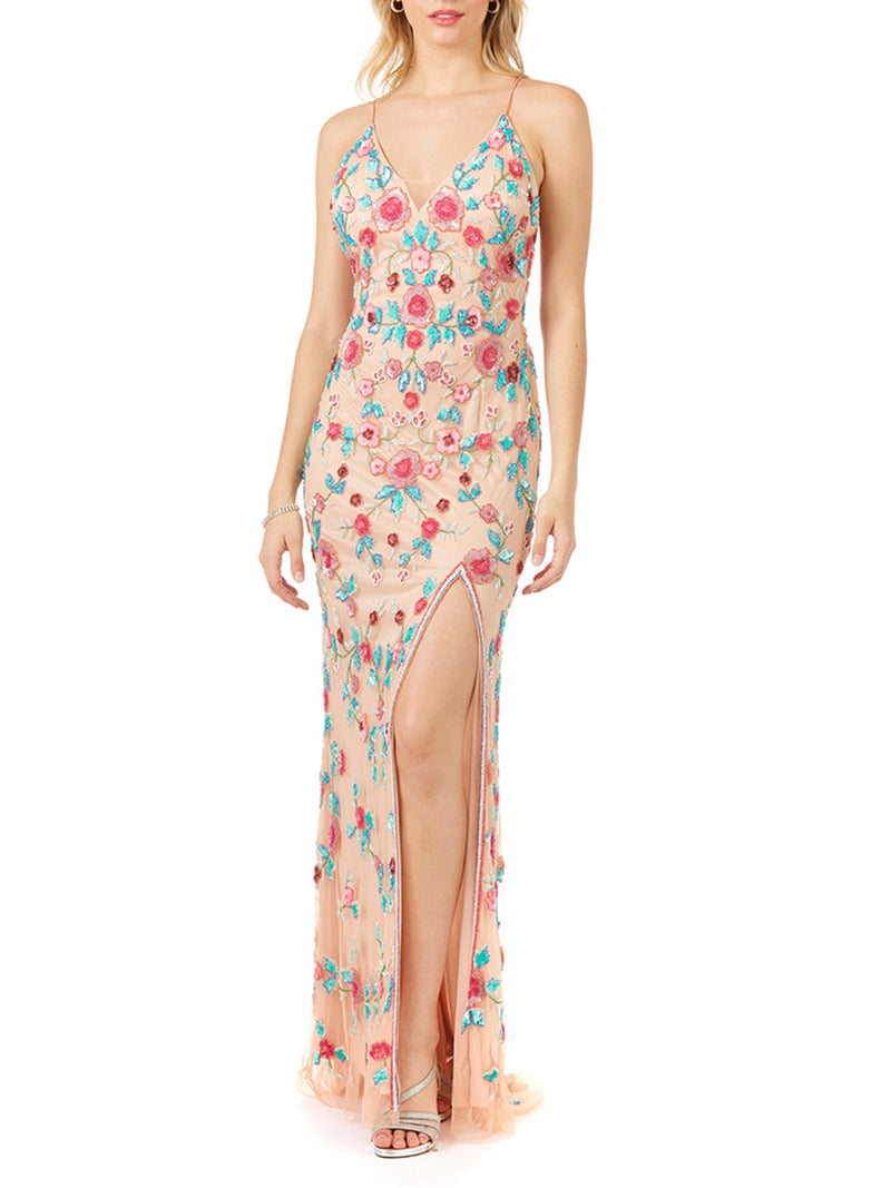 Lara 29486 - Thigh High Slit with Open Back Dress - OUTLET - Glamourous Grace