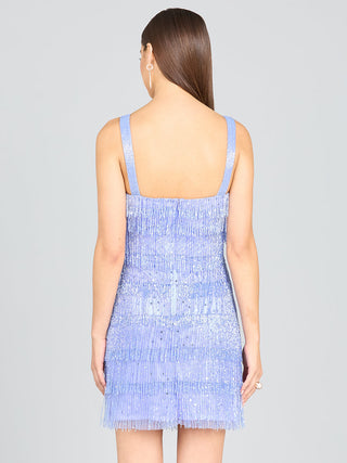 Lara 29488 - Beaded Fringe Cocktail Dress - Glamourous Grace
