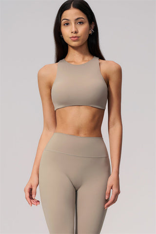 The Twirl Open Back Sports Bra Capri Leggings 2-Piece Set
