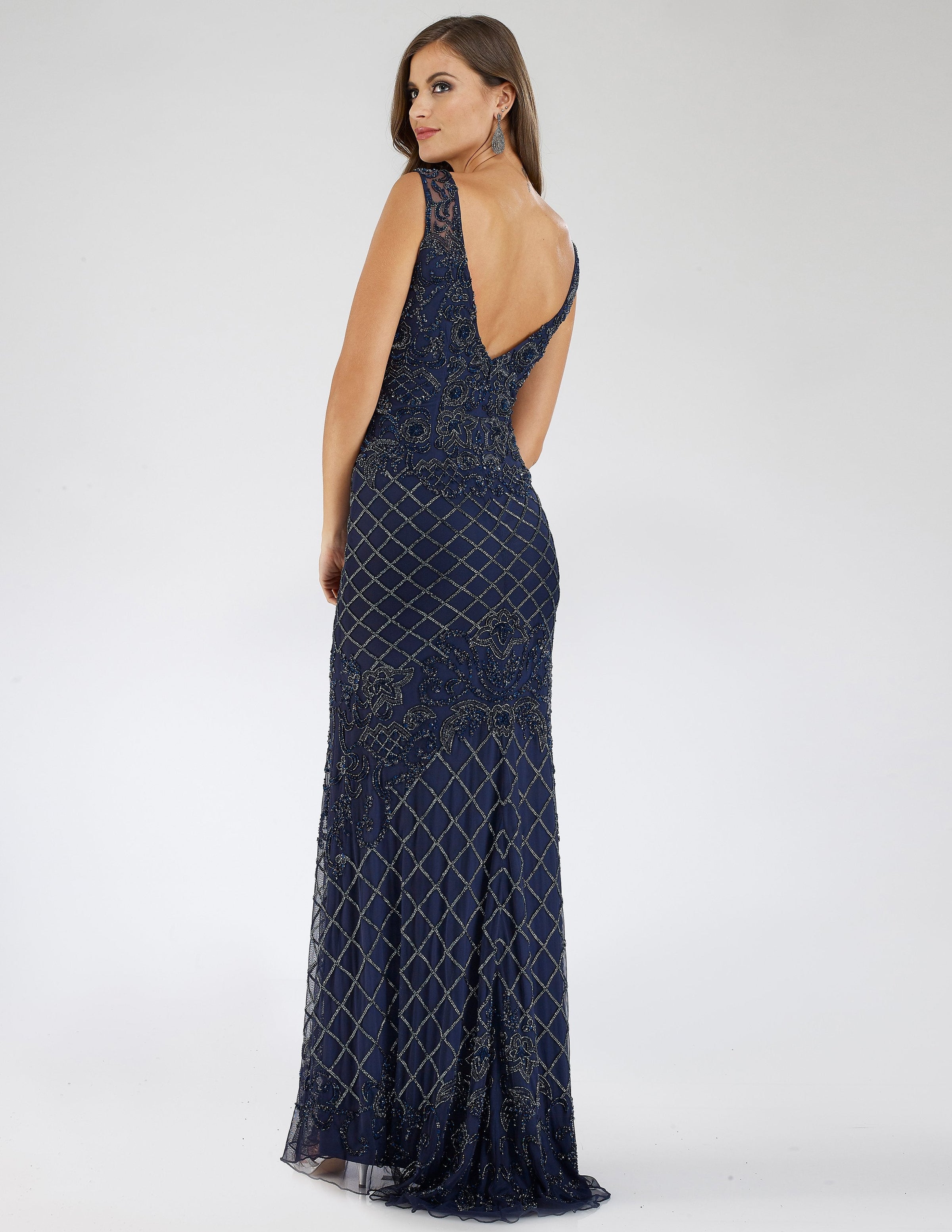 Lara 29538 - Illusion Neckline Long Dress - Glamourous Grace