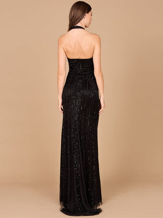Halter Neck Dress with Keyhole - Glamourous Grace