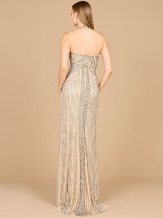 Halter Neck Dress with Keyhole - Glamourous Grace