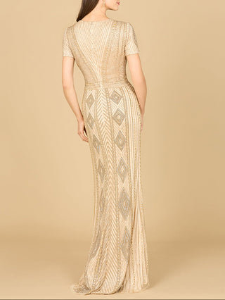 Lara 29606 - Closed Back, Cap Sleeve Dress - Glamourous Grace