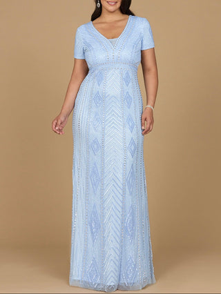 Lara 29606 - Closed Back, Cap Sleeve Dress - Glamourous Grace