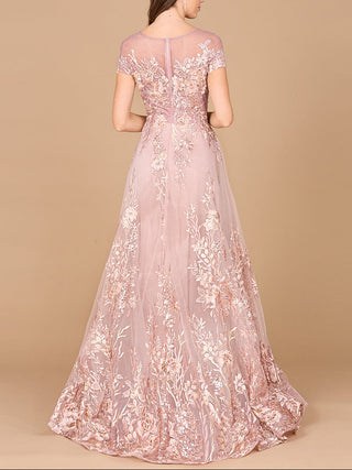 Beautiful Lace Applique A-line Ball Gown | Lara 29619 - Glamourous Grace