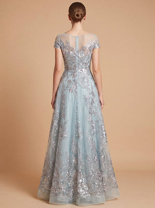 Beautiful Lace Applique A-line Ball Gown | Lara 29619 - Glamourous Grace