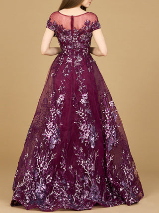 Beautiful Lace Applique A-line Ball Gown | Lara 29619 - Glamourous Grace