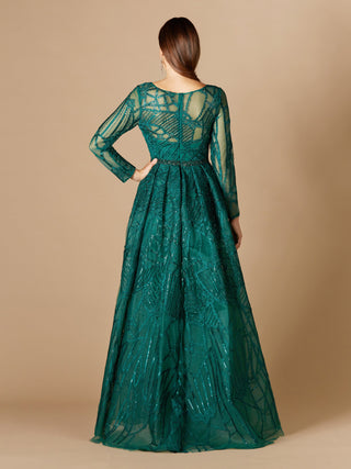 Lara 29633 - Gorgeous Overskirt Dress with Long Sleeves - Glamourous Grace