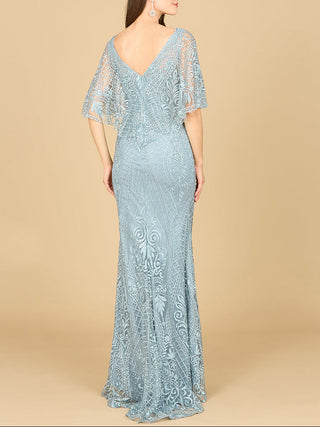 Cape Sleeve Mermaid Gown | 29673 - Glamourous Grace