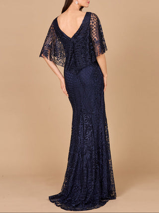 Cape Sleeve Mermaid Gown | 29673 - Glamourous Grace