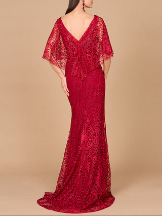 Cape Sleeve Mermaid Gown | 29673 - Glamourous Grace